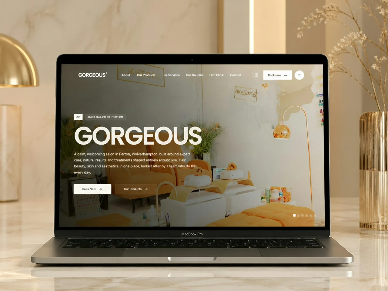 Gorgeous salon website, from the project archive