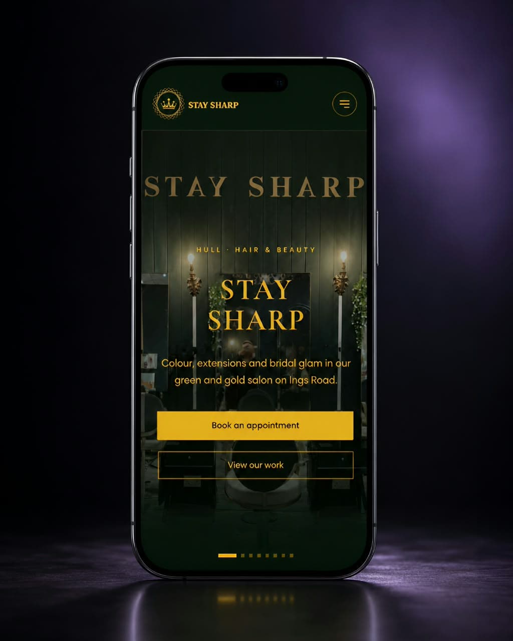 Stay Sharp mobile website project presentation